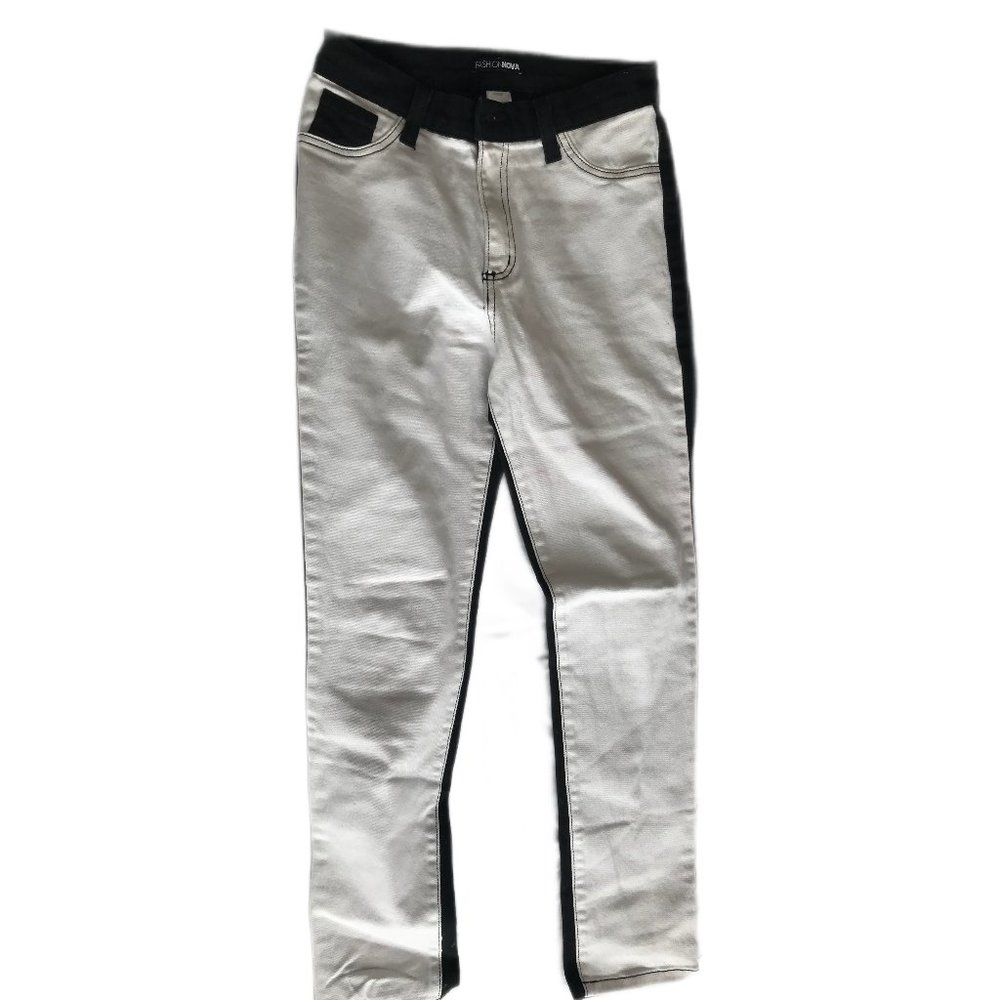 Fashion Nova Black & White Jeans